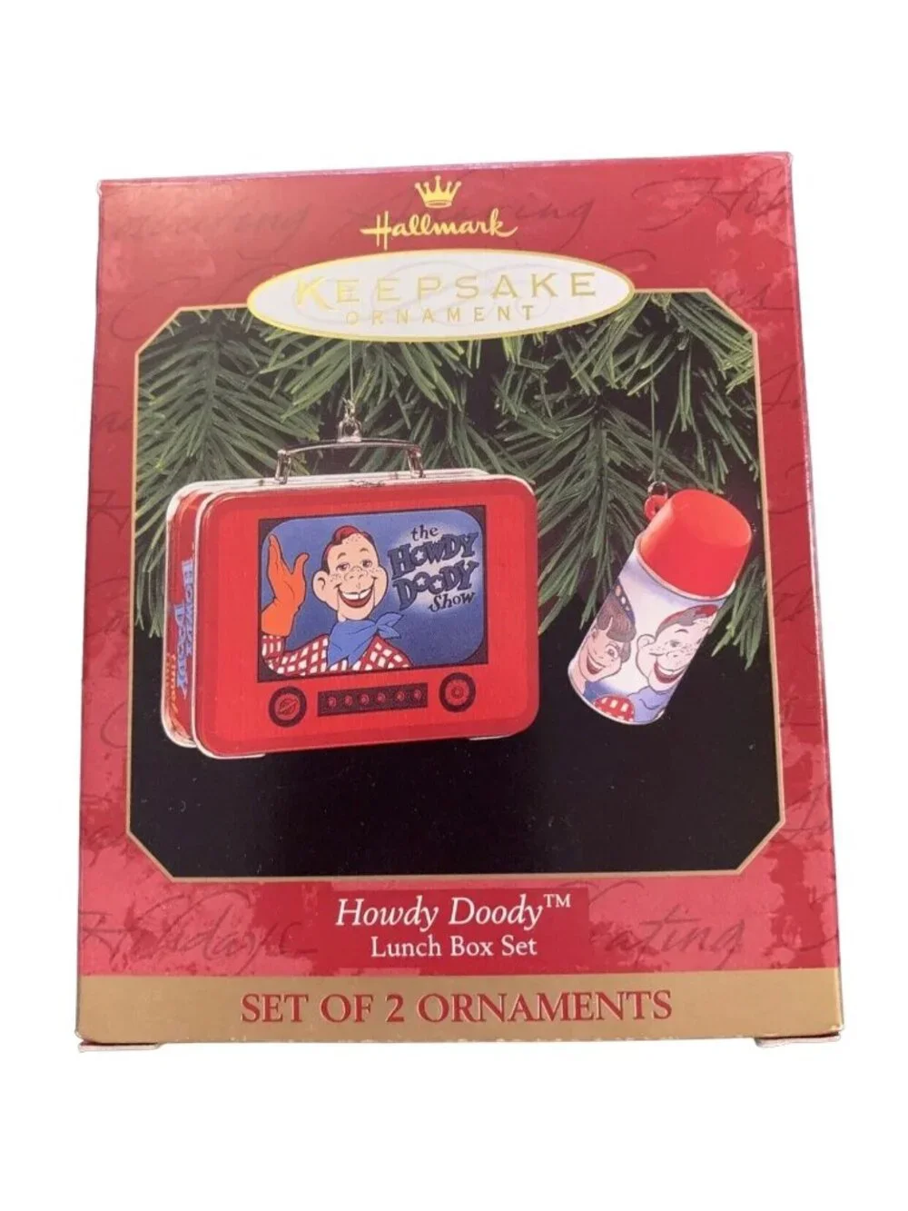 1999 Hallmark Keepsake Howdy Doody Lunchbox Set Vtg Christmas Ornament New - Picture 2 of 12
